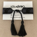 Load image into Gallery viewer, Bracelet coulissant «GOOD VIBES ONLY» gris
